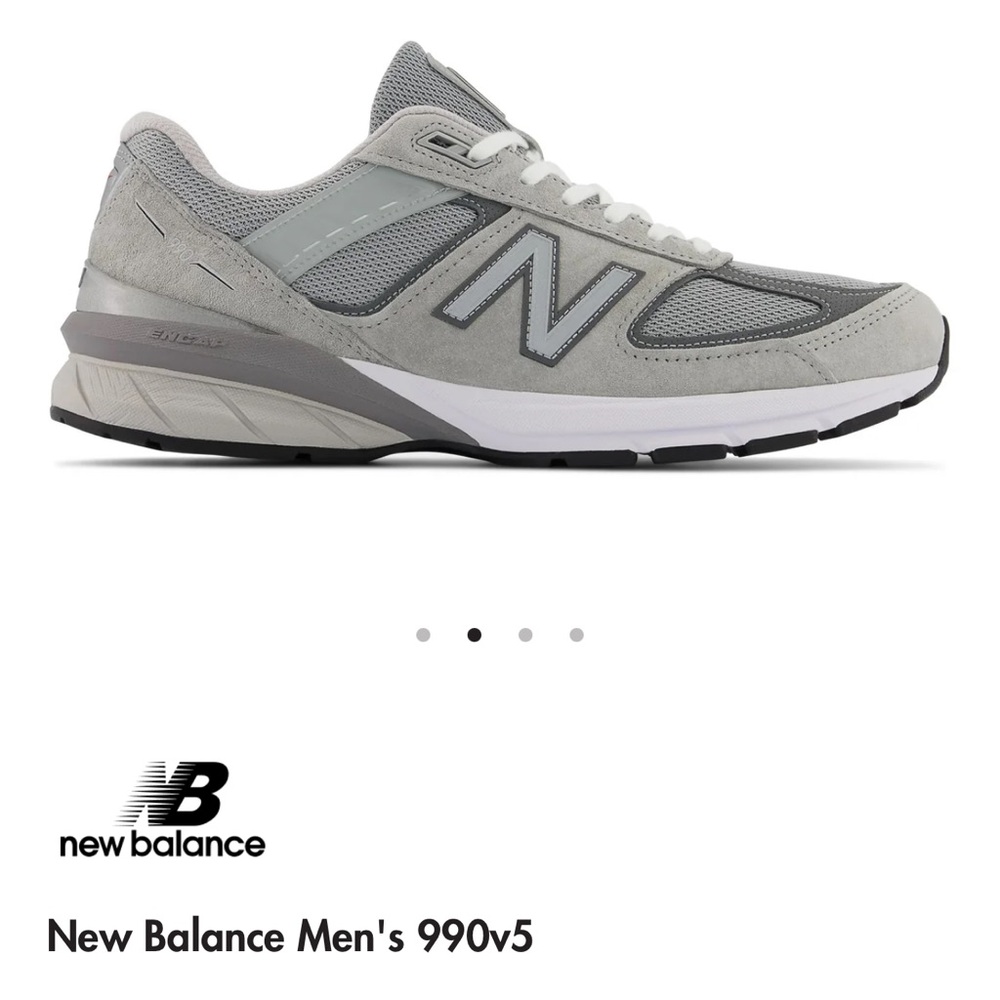 New Balance Men's 990v5 Gray Sneakers